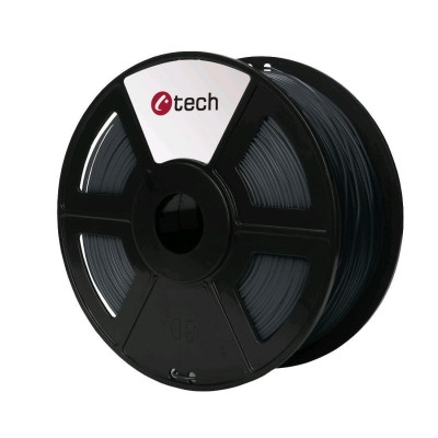 C-TECH, Tisková struna (filament), PETG, 1,75mm, 1kg, šedá, 3DF-PETG1.75-DG