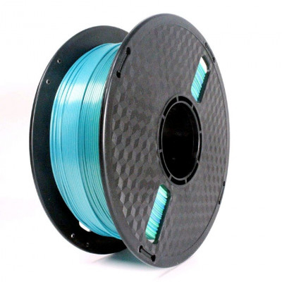 GEMBIRD Tlačová struna (filament), PLA, 1,75 mm, 1kg, hodváb rainbow, modrá/zelená, 3DP-PLA-SK-01-BG