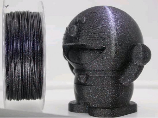 GEMBIRD Tisková struna (filament), PLA, 1,75mm, 1kg, "three galaxy" černá, 3DP-PLA-MX3-01-GBK